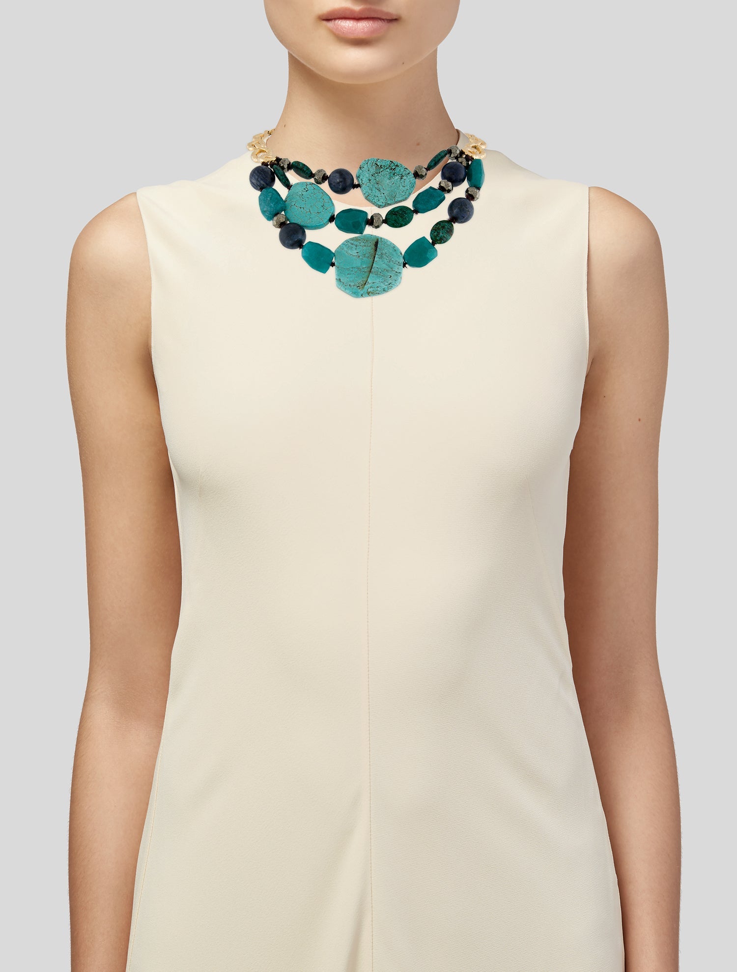 Alexis Bittar Multiple Stone Elements Necklace