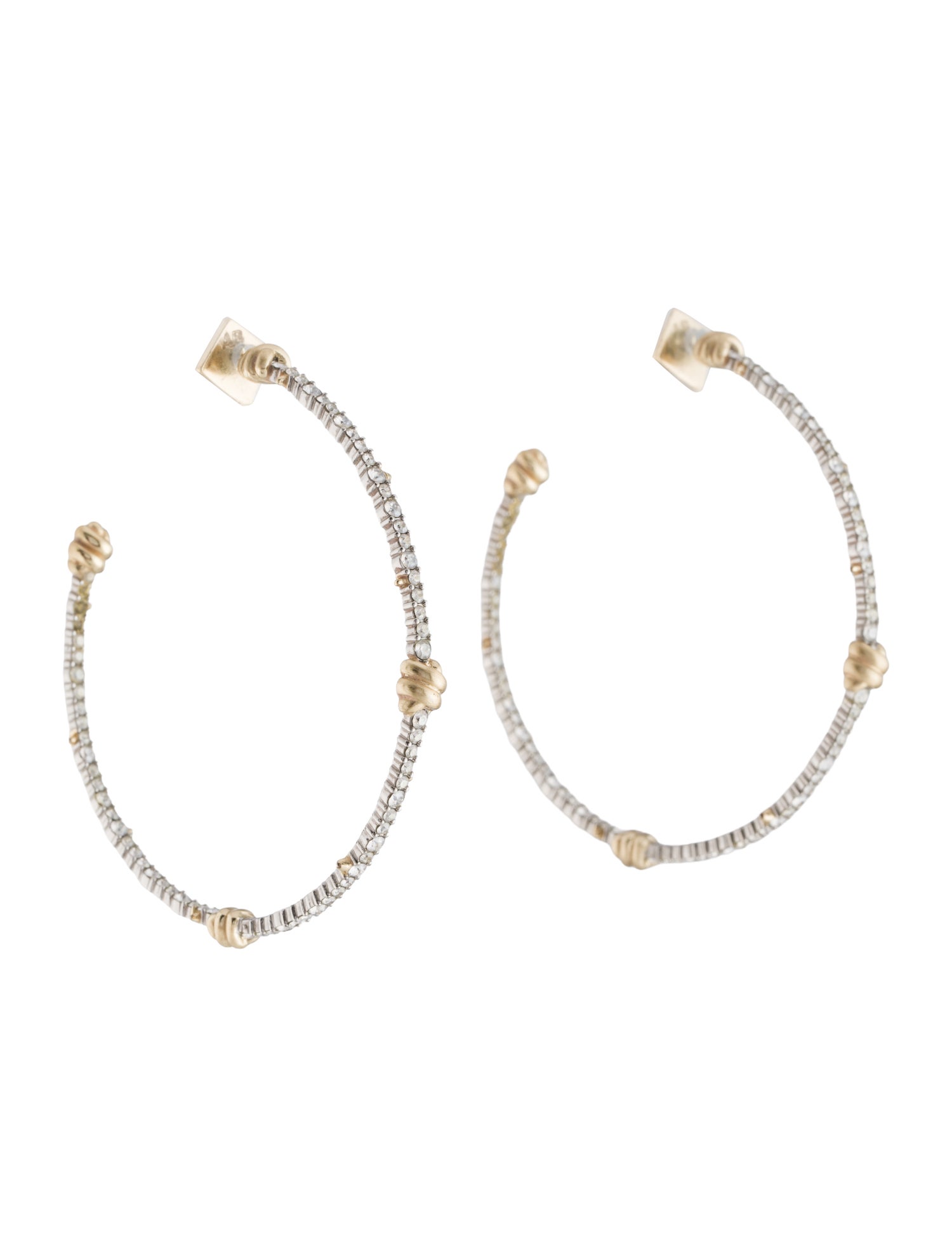 Alexis Bittar Crystal Knot Hoop Earrings