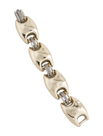 Alexis Bittar Crystal Encrusted Liquid Gold Link Bracelet