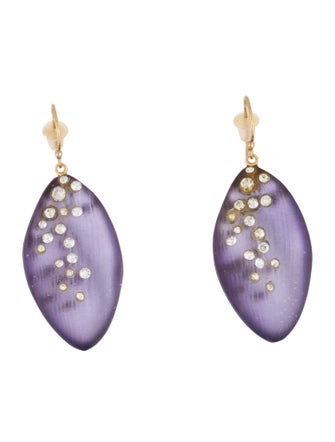 Alexis Bittar Lucite & Crystal Encrusted Drop Earrings