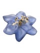 Alexis Bittar Crystal & Lucite Flower Brooch Pin