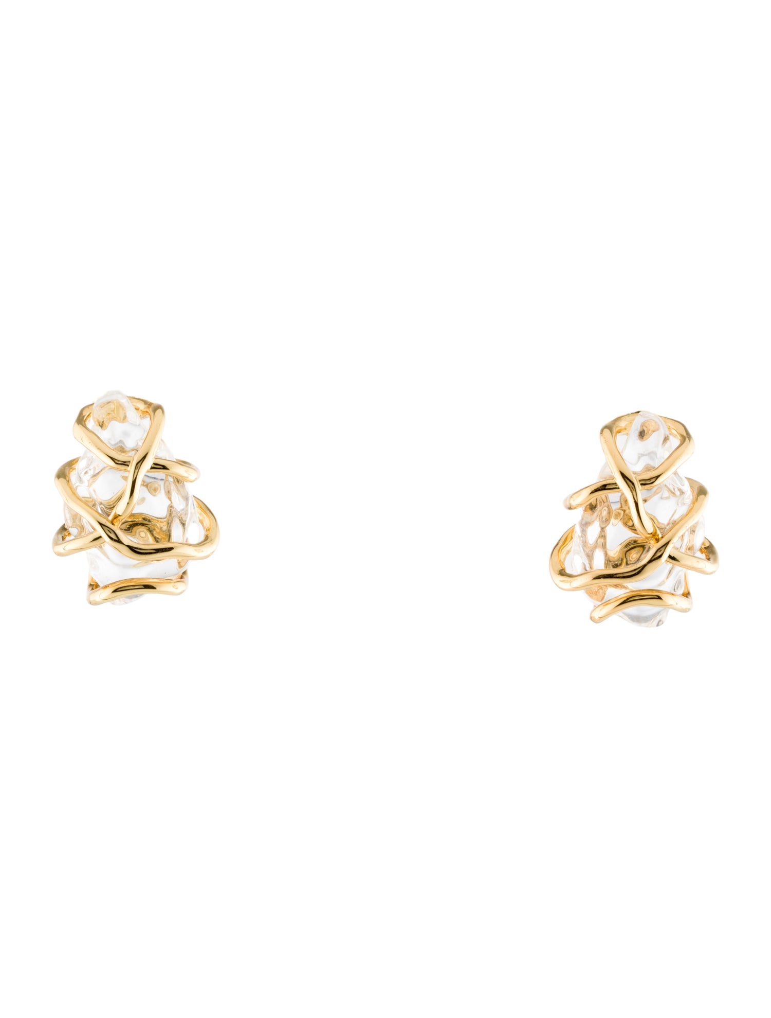 Alexis Bittar Lucite Small Twisted Liquid Stud Earrings