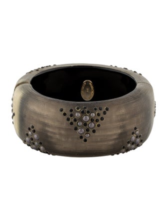 Alexis Bittar Lucite, Faux Pearl & Crystal Hinge Bracelet