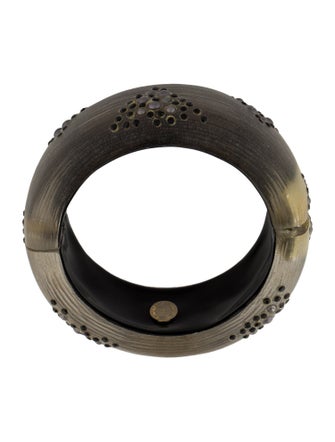 Alexis Bittar Lucite, Faux Pearl & Crystal Hinge Bracelet