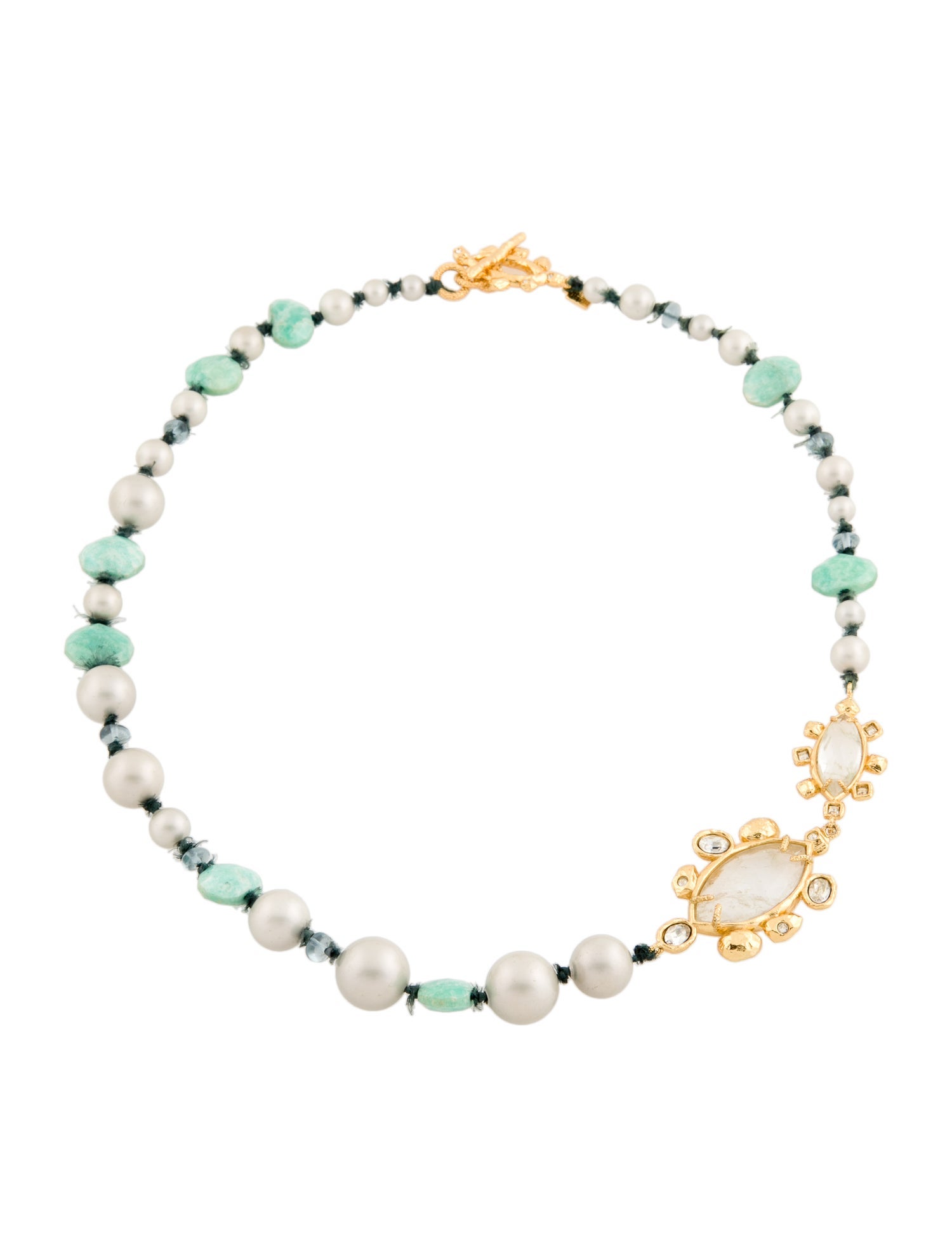 Alexis Bittar Faux Pearl, Stone & Crystal Beaded Necklace