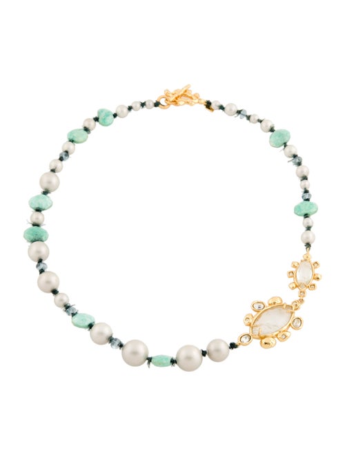 Alexis Bittar Faux Pearl, Stone & Crystal Beaded Necklace