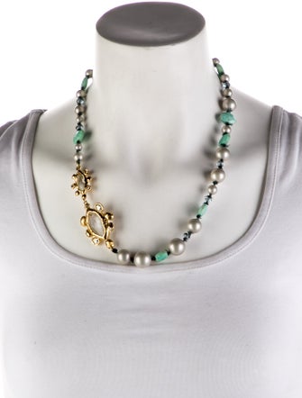 Alexis Bittar Faux Pearl, Stone & Crystal Beaded Necklace