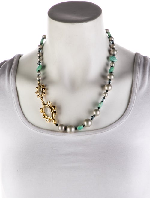 Alexis Bittar Faux Pearl, Stone & Crystal Beaded Necklace