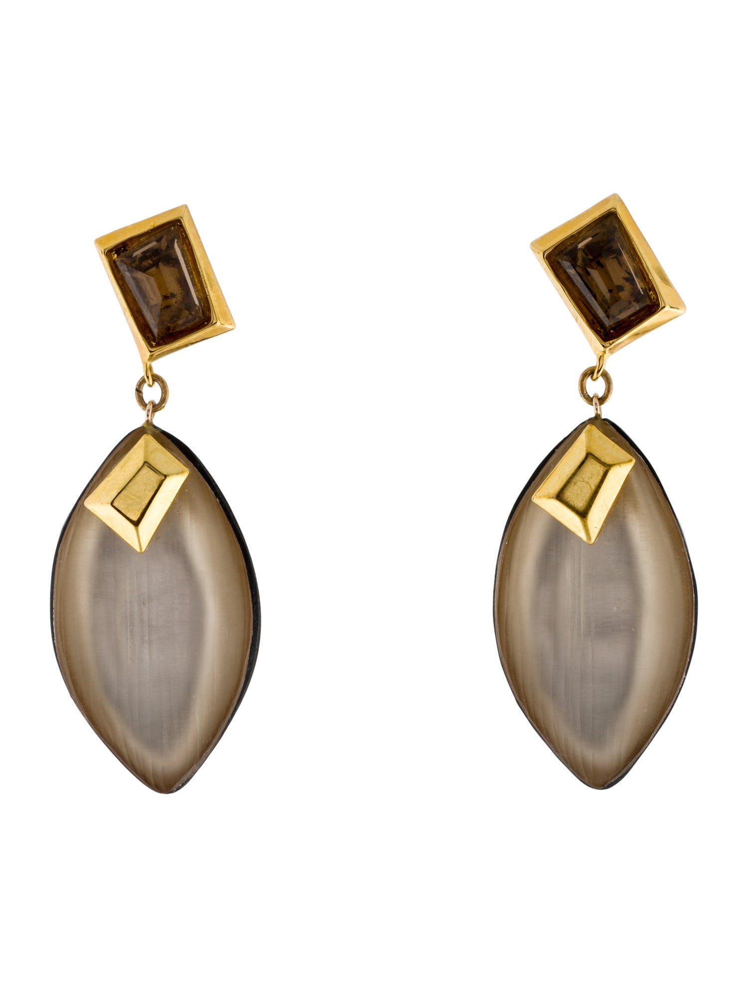 Alexis Bittar Crystal & Lucite Drop Earrings
