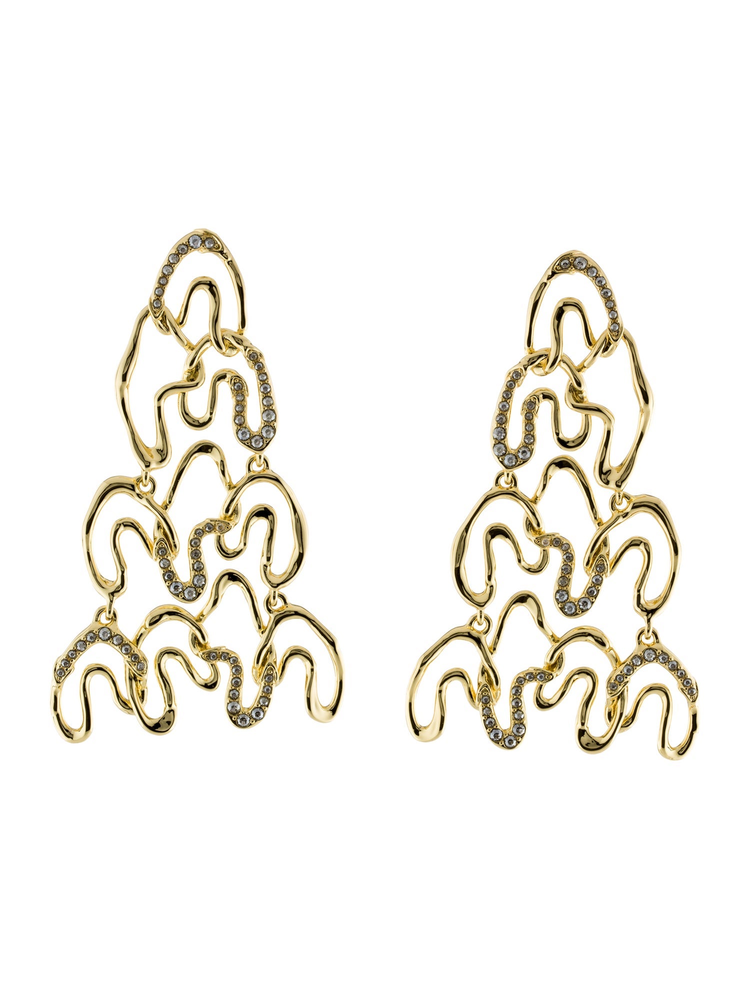 Alexis Bittar Solanales Crystal Large Chandelier Earrings