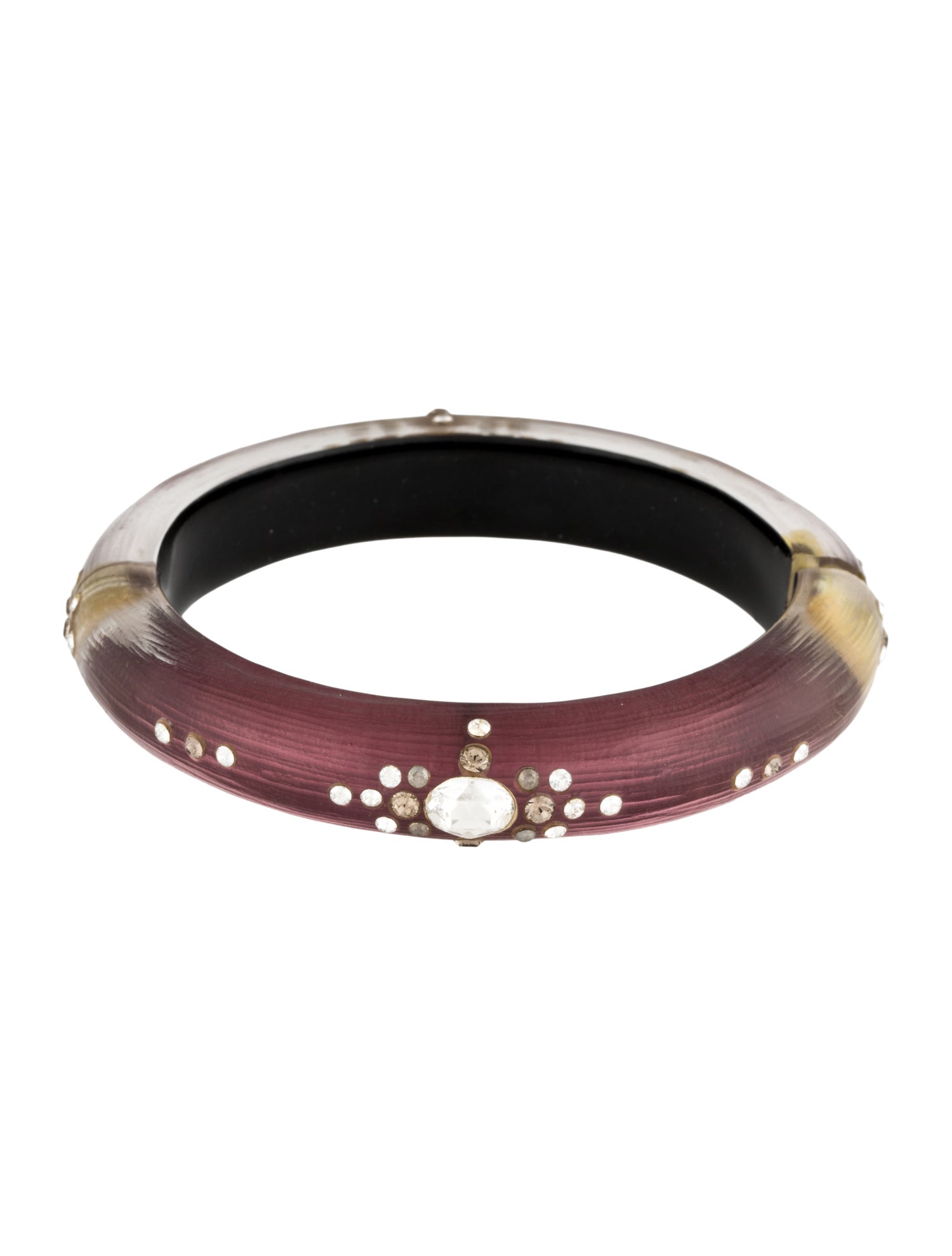 Alexis Bittar Crystal Encrusted Lucite Hinge Bracelet