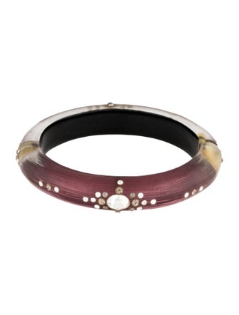 Alexis Bittar Crystal Encrusted Lucite Hinge Bracelet