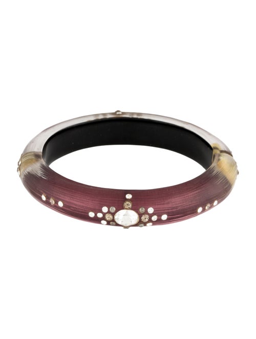 Alexis Bittar Crystal Encrusted Lucite Hinge Bracelet