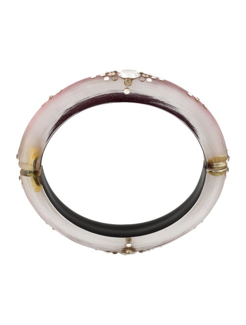 Alexis Bittar Crystal Encrusted Lucite Hinge Bracelet