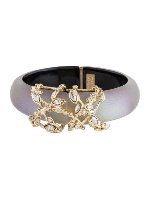 Alexis Bittar Lucite & Crystal Hinge Bangle Bracelet