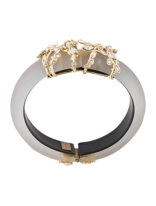 Alexis Bittar Lucite & Crystal Hinge Bangle Bracelet