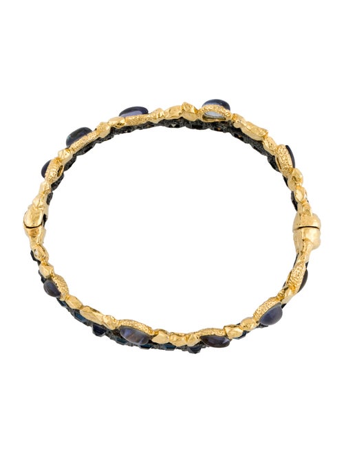 Alexis Bittar Crystal & Multi-Stone Hinged Bangle Bracelet