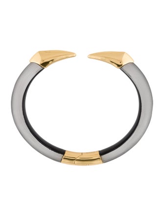 Alexis Bittar Lucite Mirrored Pyramid Brake Hinge Bracelet