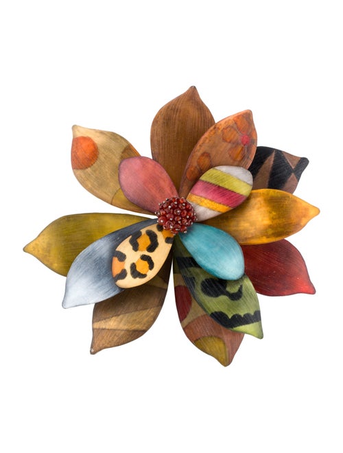 Alexis Bittar Lucite Large Floral Brooch