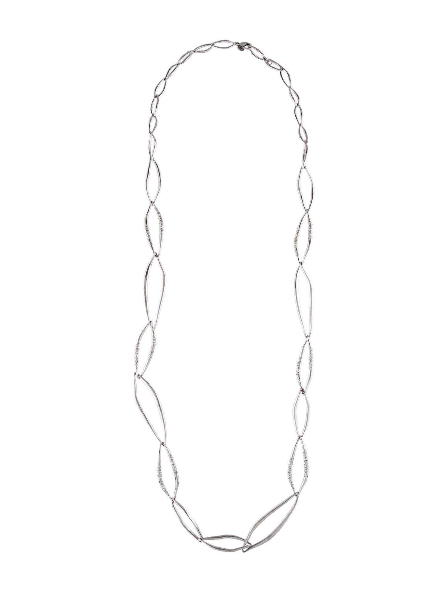 Alexis Bittar Crystal Encrusted Link Station Necklace