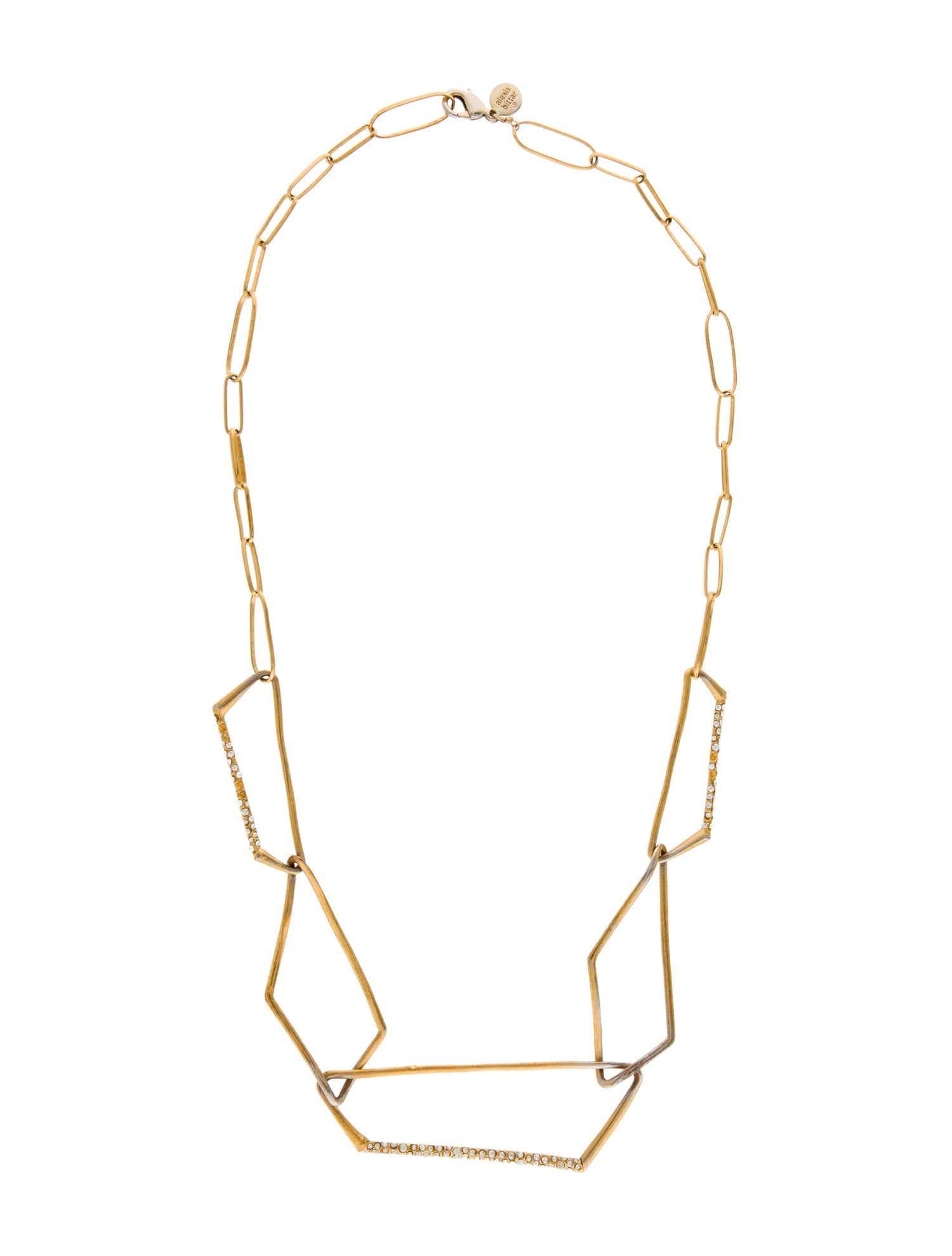 Alexis Bittar Crystal Encrusted Chain Link Necklace