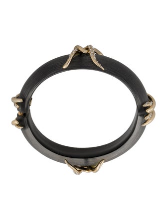 Alexis Bittar Lucite & Crystal Hinged Bangle Bracelet