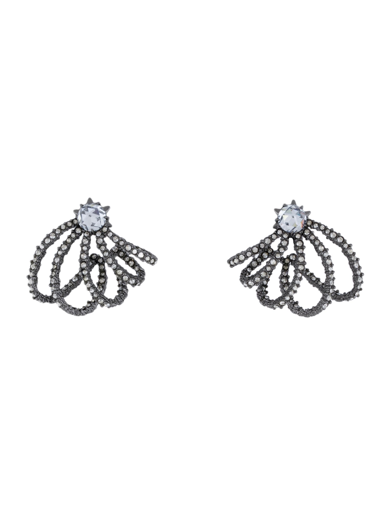 Alexis Bittar Crystal Lace Orbiting Drop Earrings