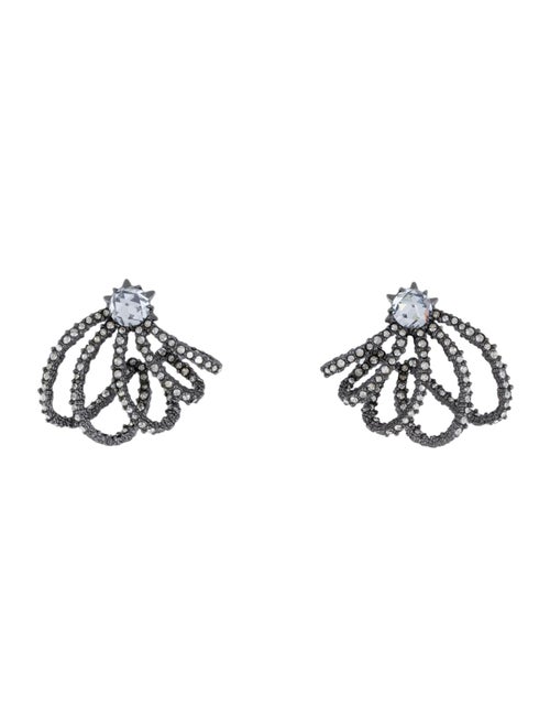 Alexis Bittar Crystal Lace Orbiting Drop Earrings