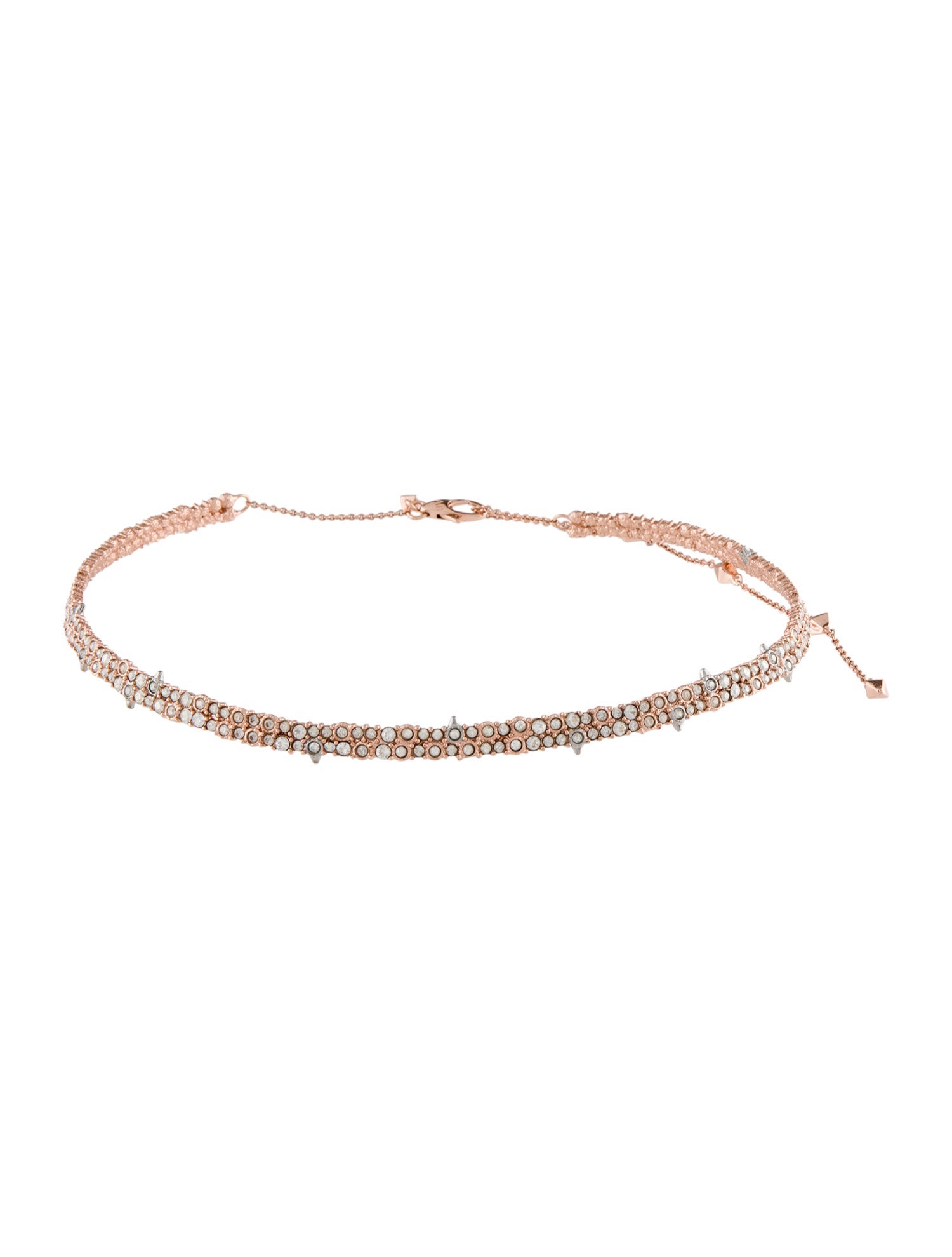 Alexis Bittar Crystal Encrusted Spike Choker Necklace