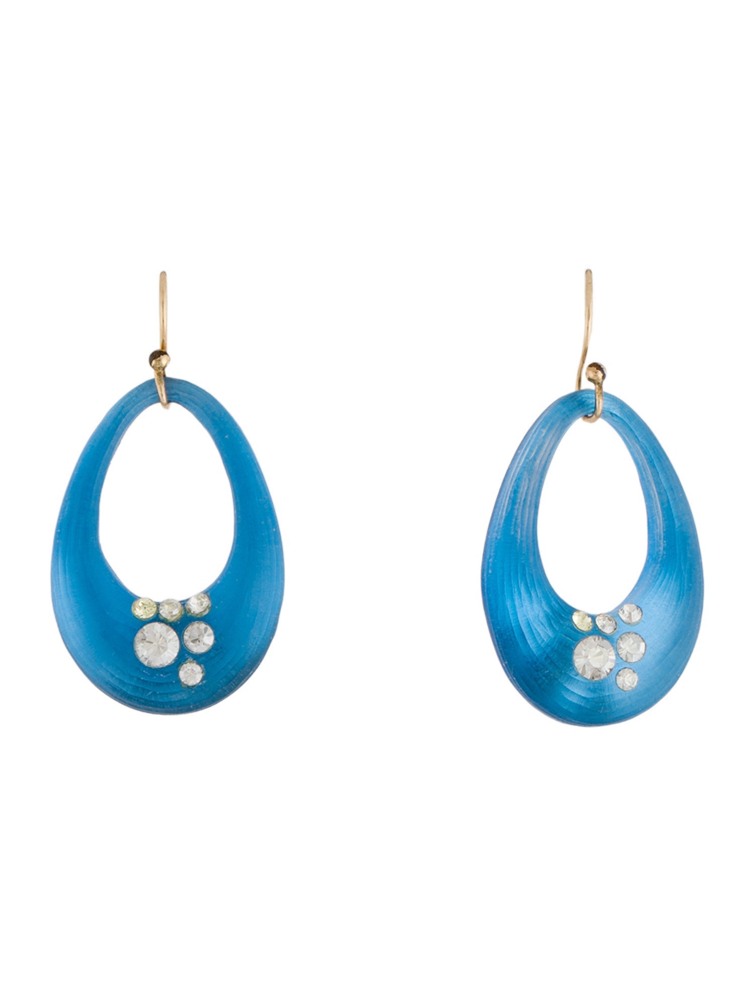 Alexis Bittar Lucite & Crystal Encrusted Drop Earrings