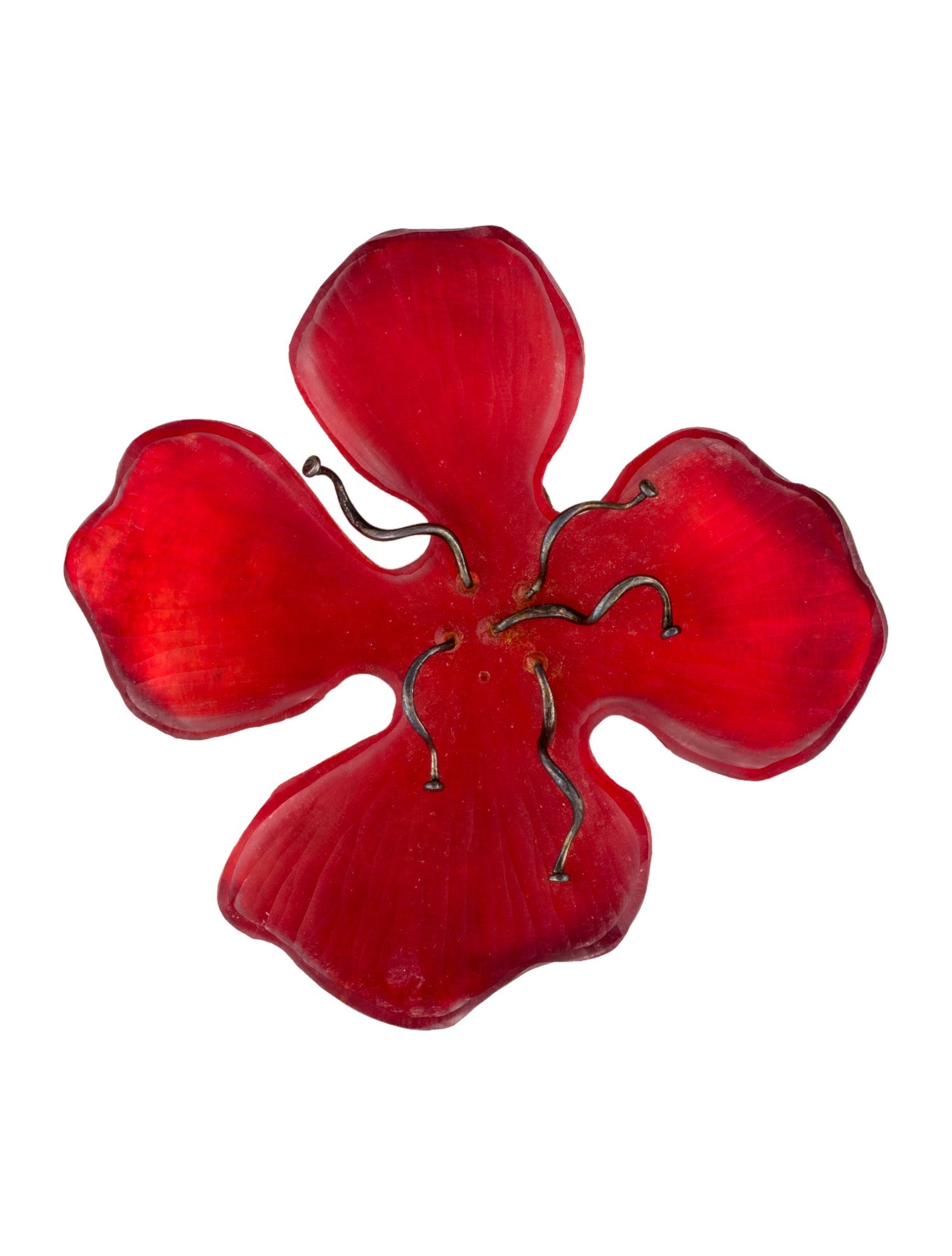 Alexis Bittar Lucite Flower Brooch Pin