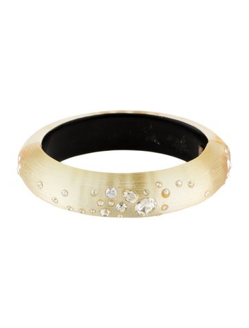 Alexis Bittar Bangle Crystal Encrusted Lucite Hinged