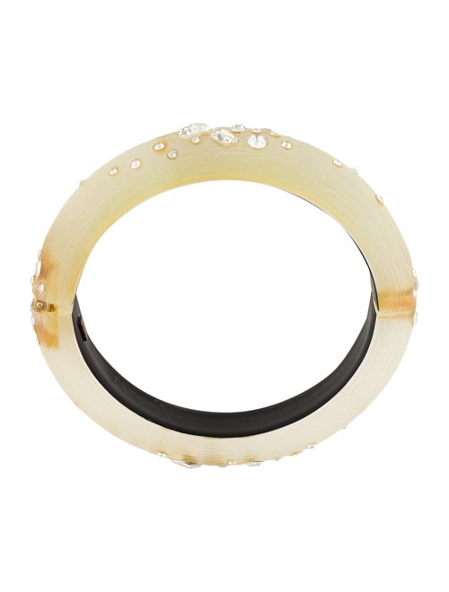 Alexis Bittar Crystal Encrusted Lucite Hinged Bangle