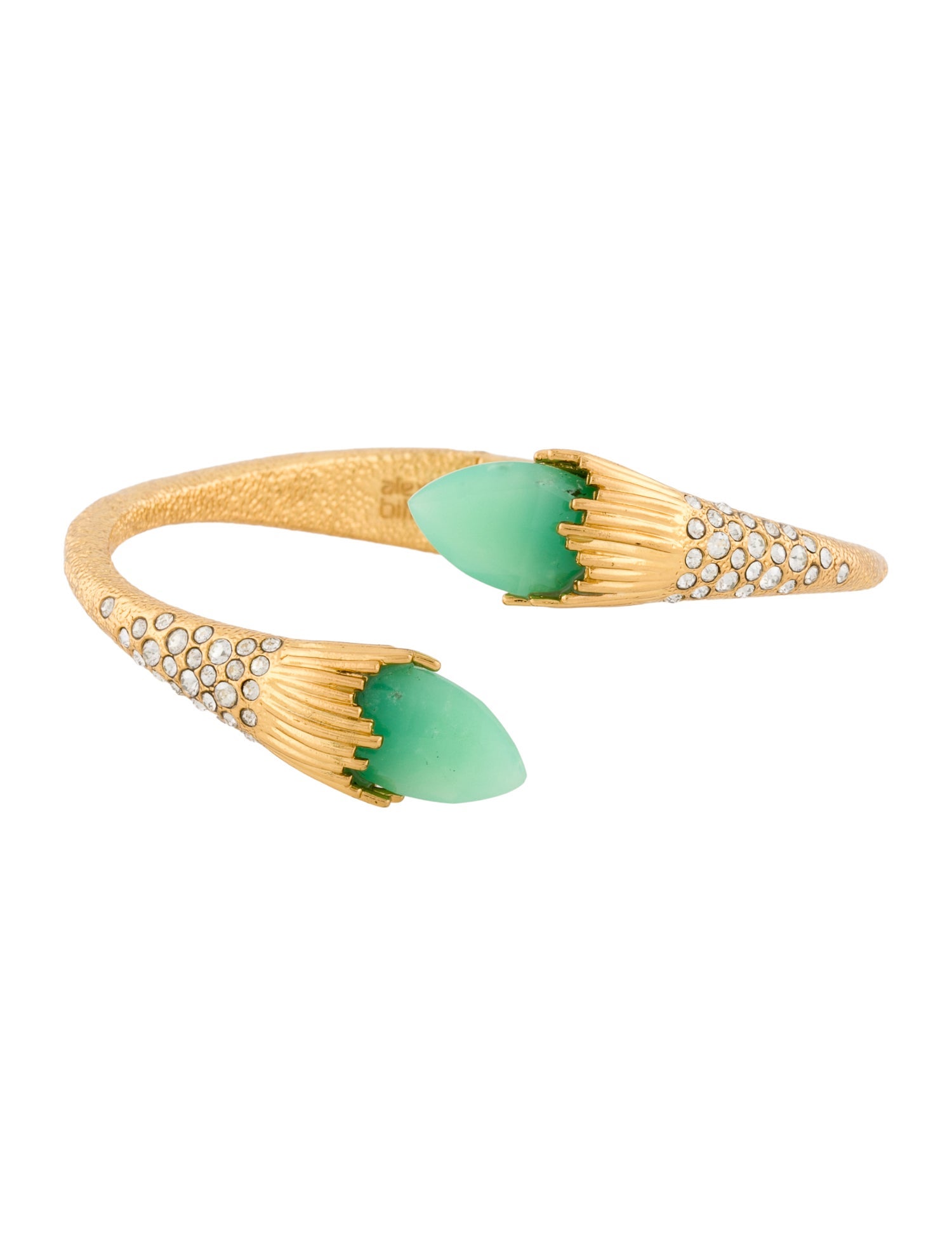 Alexis Bittar Crystal & Stone Hinged Cuff Bracelet