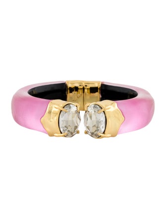 Alexis Bittar Bonbon Crystal Lucite Hinge Bracelet