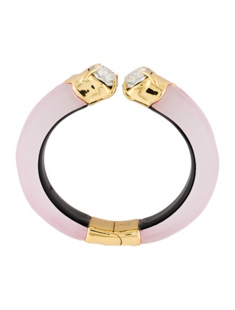 Alexis Bittar Bonbon Crystal Lucite Hinge Bracelet