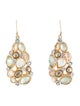 Alexis Bittar Crystal, Faux Pearl & Mother Of Pearl Doublet Custer Drop Earrings