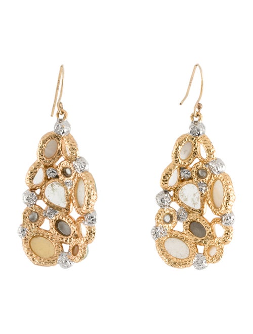 Alexis Bittar Crystal, Faux Pearl & Mother Of Pearl Doublet Custer Drop Earrings