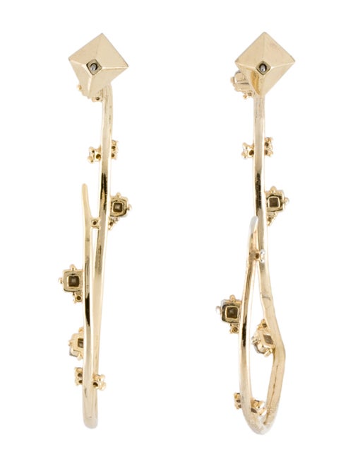 Alexis Bittar Jagged Crystal Studded Hoop Earrings