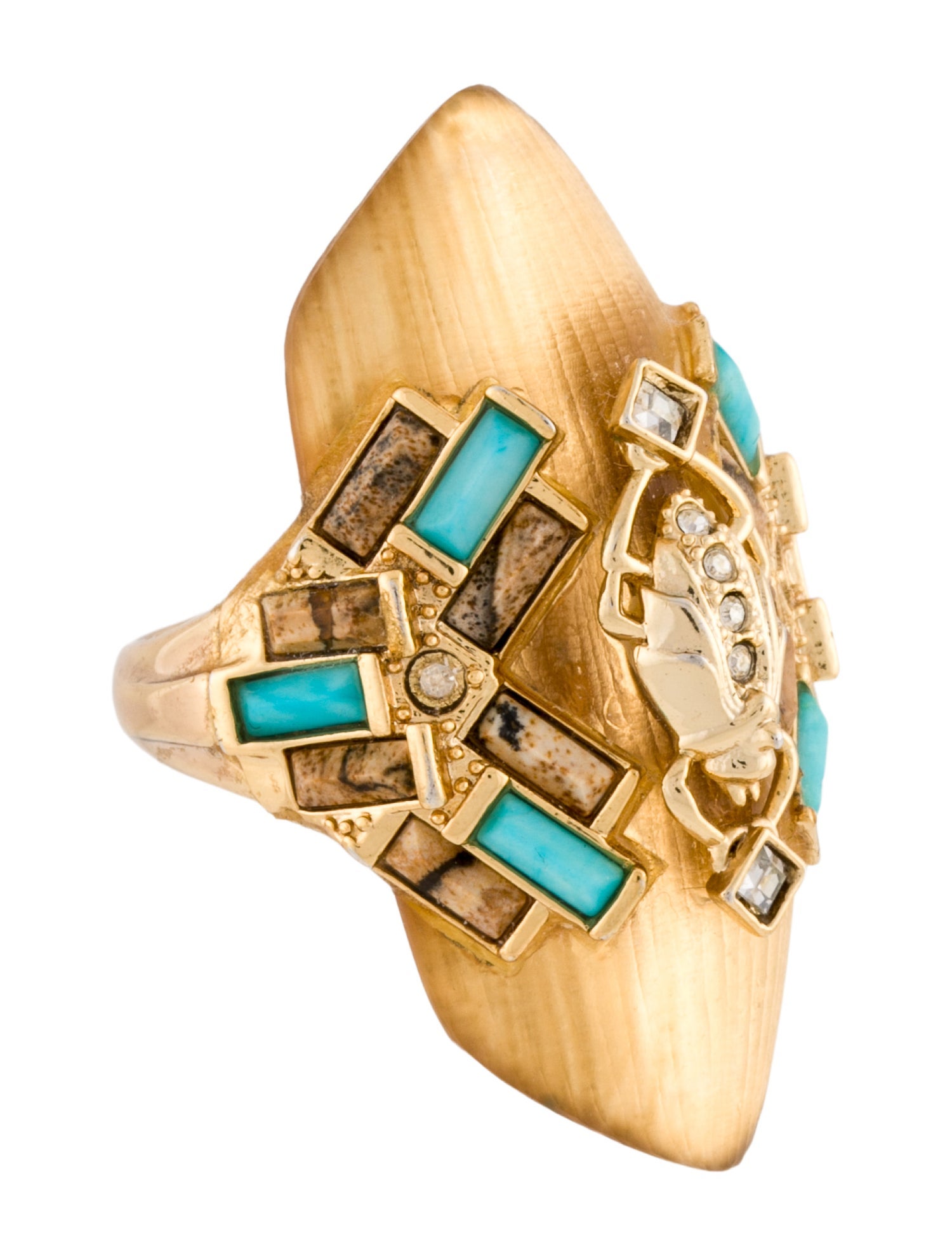 Alexis Bittar Stone, Crystal & Lucite Cocktail Ring