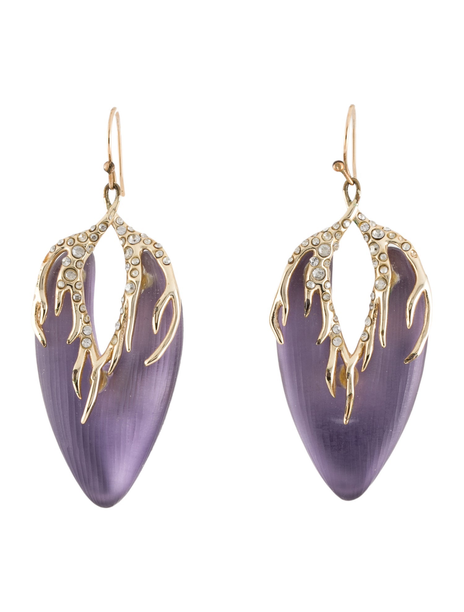 Alexis Bittar Lucite & Crystal Drop Earrings