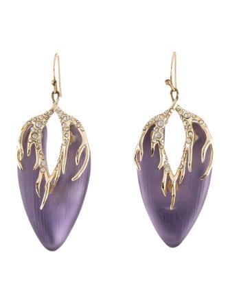 Alexis Bittar Lucite & Crystal Drop Earrings