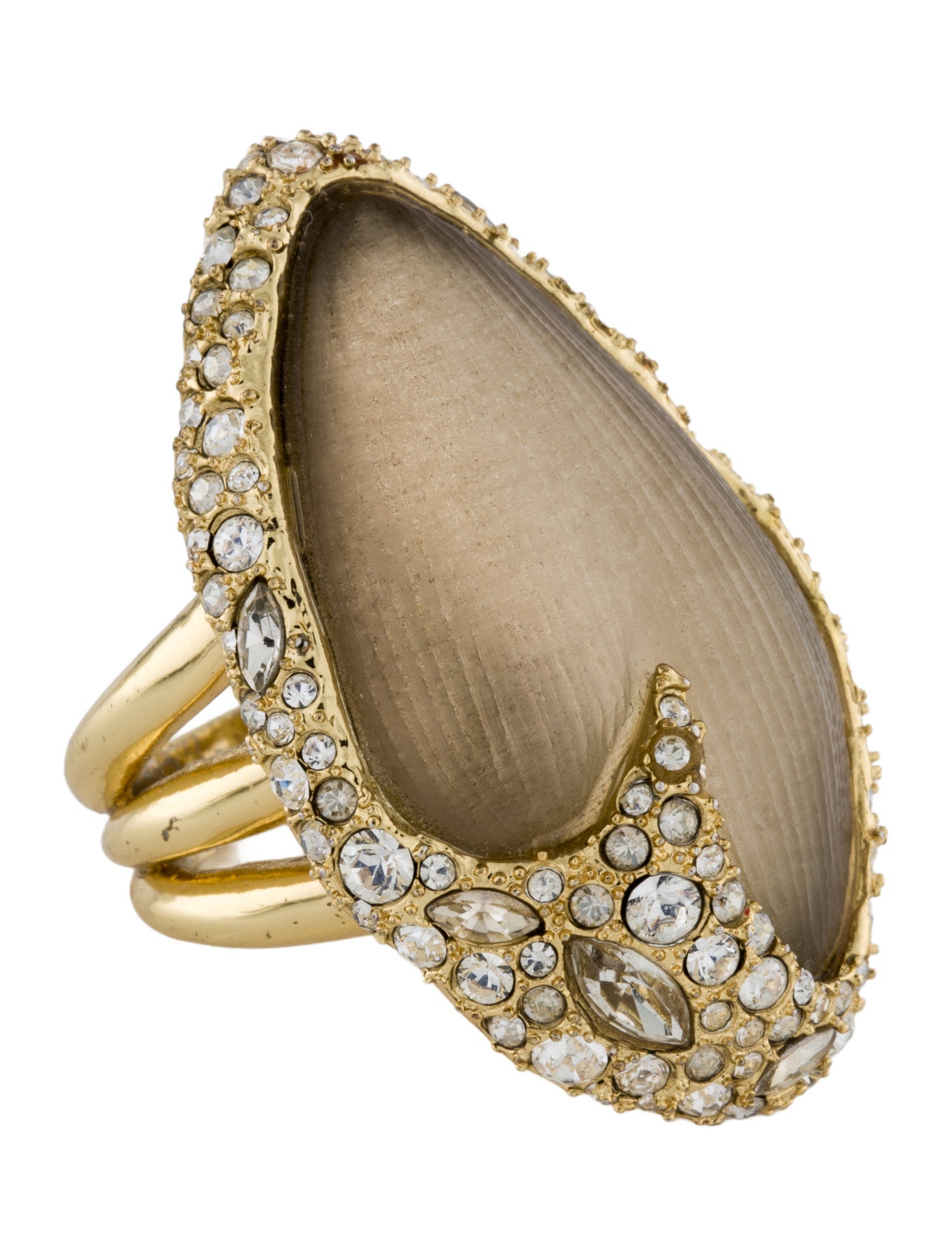 Alexis Bittar Lucite & Crystal Cocktail Ring