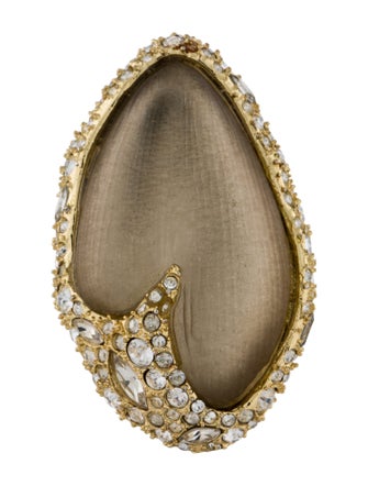 Alexis Bittar Lucite & Crystal Cocktail Ring