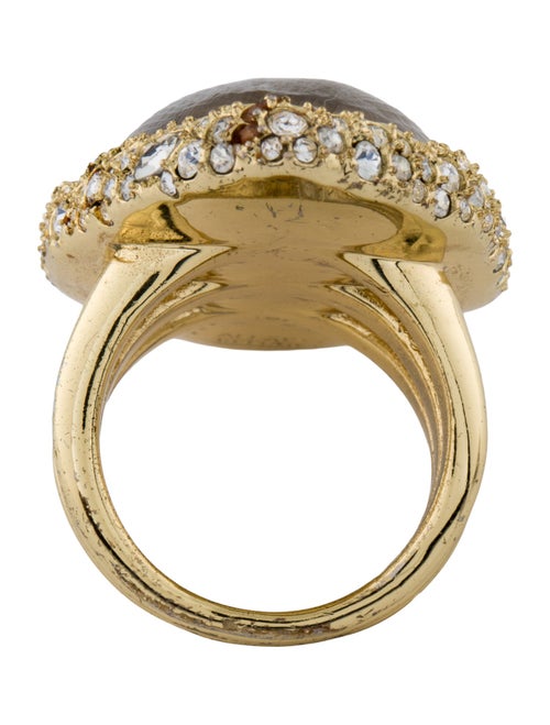 Alexis Bittar Lucite & Crystal Cocktail Ring
