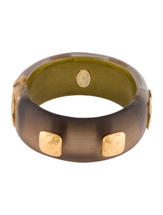 Alexis Bittar Pyramid Studded Hinge Bangle Bracelet