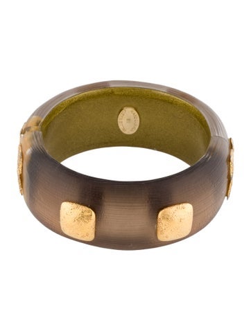 Alexis Bittar Bangle Pyramid Studded Hinge Bracelet