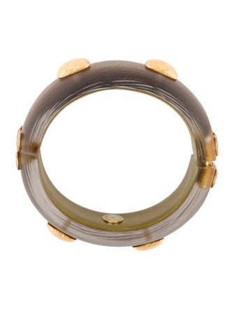 Alexis Bittar Pyramid Studded Hinge Bangle Bracelet