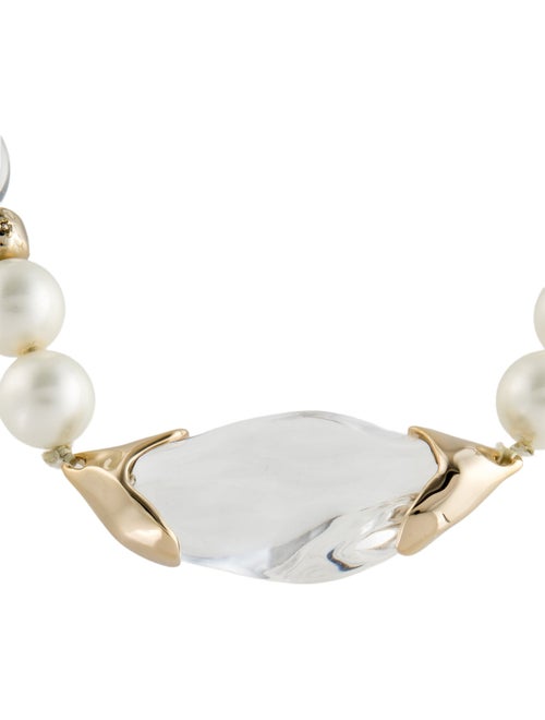 Alexis Bittar Lucite & Faux Pearl Pendant Necklace