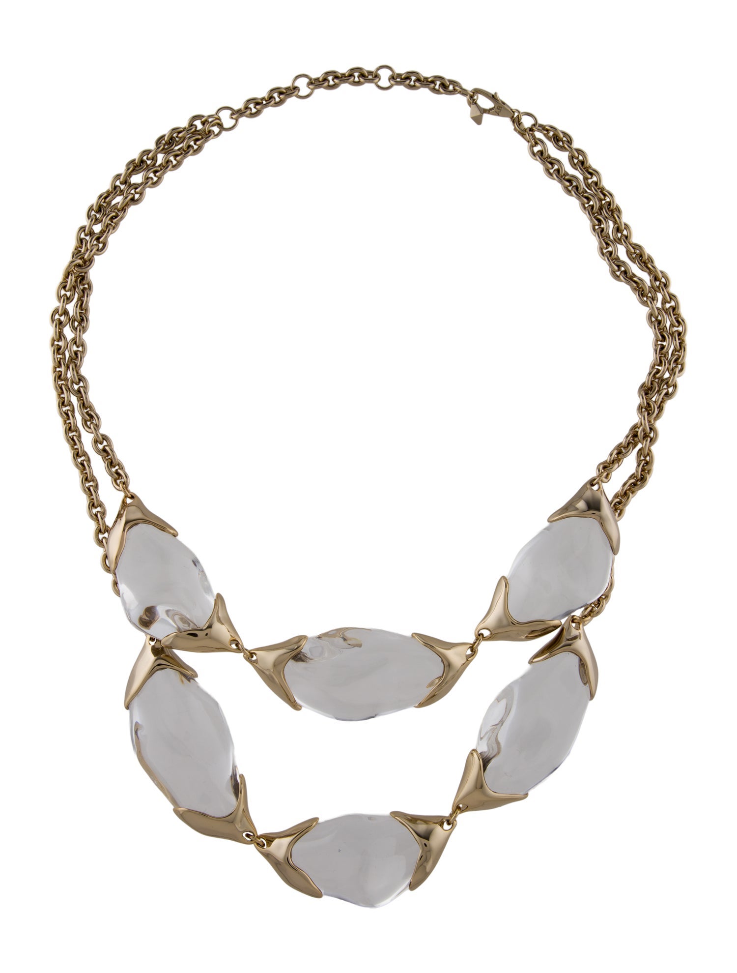 Alexis Bittar Lucite Encased Pebble Double-Strand Necklace